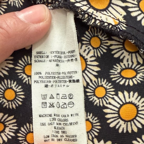 Free People Black Skirt with Yellow Floral Design - Picture 11 of 11